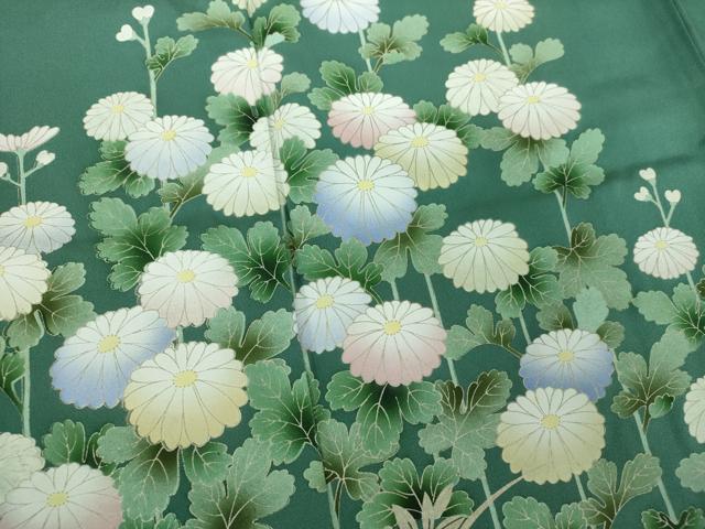平和屋着物●訪問着 菊文 金彩 正絹 逸品 DABD1036ps