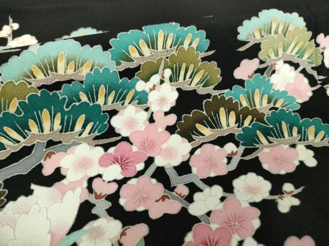 平和屋着物●本場加賀友禅作家 森田耕三 黒留袖 四季の花 正絹 逸品 未使用 DABD1042ps