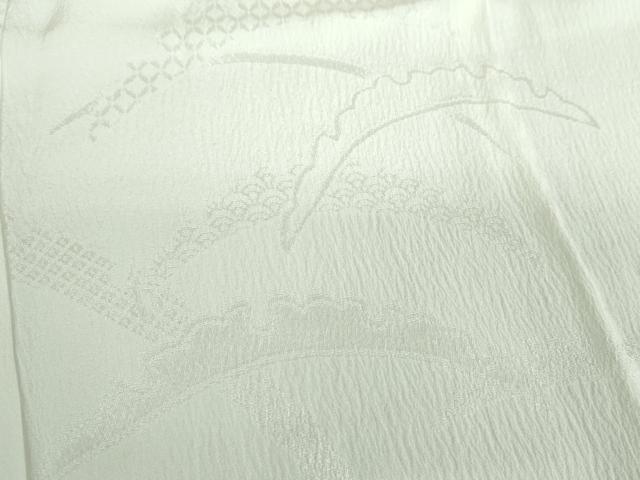 平和屋着物●上質な襦袢 無双仕立て 雪芝地紋 正絹 逸品 未使用 DABD1045ps