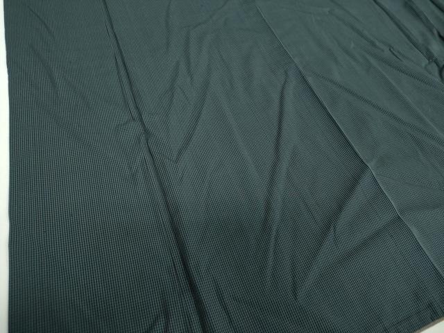 平和屋着物●男性 お召 格子 正絹 逸品 DABD1062ps