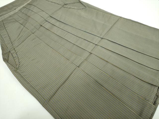 平和屋着物●男性 行灯袴 鶴客平袴 縞 正絹 逸品 DABD1073ps