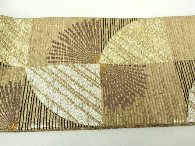 平和屋着物●つけ帯 市松花文 金銀糸 鈴乃屋扱い 正絹 逸品 DABD1089ps