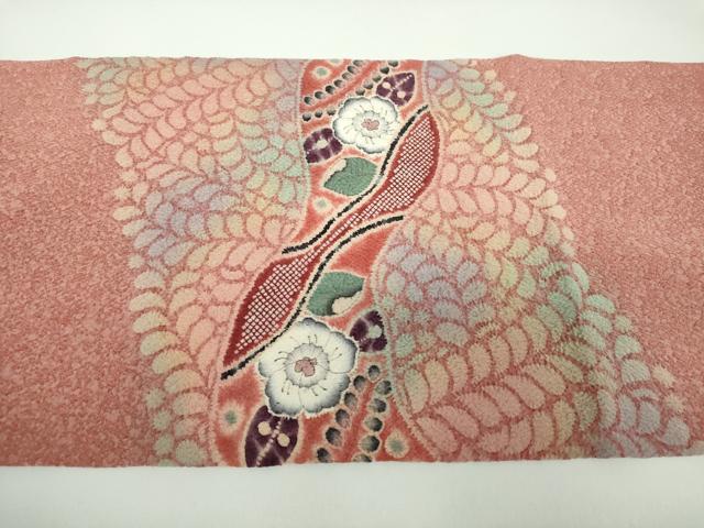平和屋着物●伝統工芸士 水野保 保辻が花染 九寸開き名古屋帯 絞り 辻が花 鬼しぼ縮緬 正絹 逸品 DABD1105ps