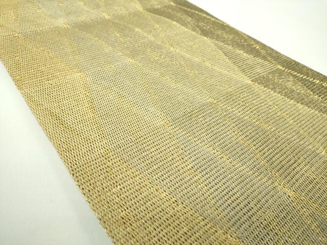 平和屋着物●ひなや工房 くむ・あむ・おる 伊豆蔵明彦 全通柄袋帯 菱間道 金糸 正絹 逸品 未使用 DABD1115ps