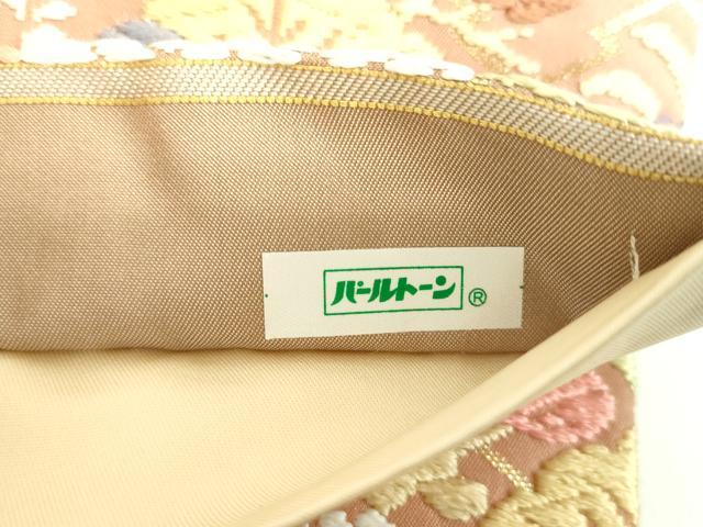 平和屋着物●六通柄袋帯 唐織 秋草文 金糸 正絹 逸品 DABD1157ps