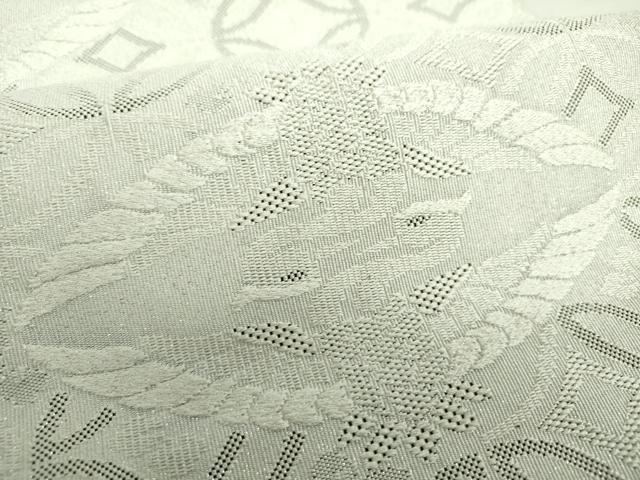 平和屋着物●西陣 河村織物 河村つづれ 八寸名古屋帯 吉祥文様 銀糸 証紙付き 正絹 逸品 DABD1171ps