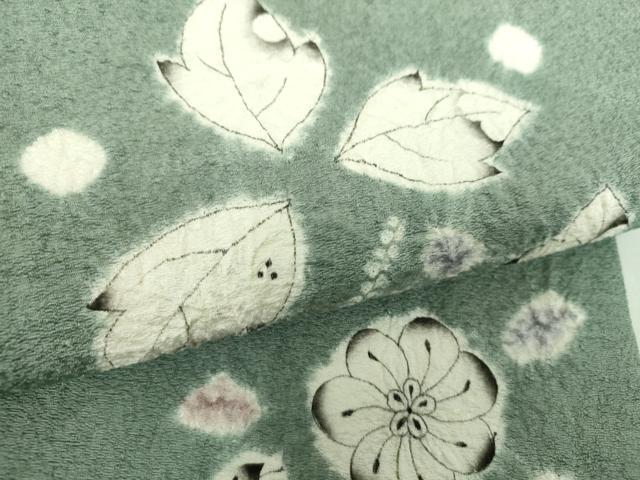 平和屋着物●九寸名古屋帯 作家物 絞り 辻が花 正絹 逸品 DABD1175ps