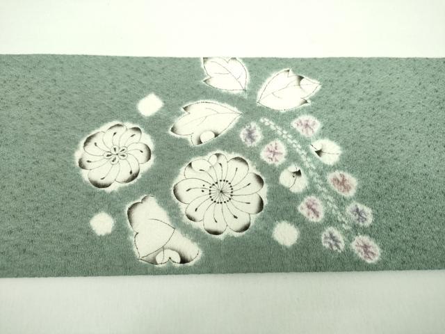平和屋着物●九寸名古屋帯 作家物 絞り 辻が花 正絹 逸品 DABD1175ps