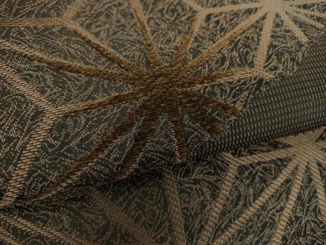 平和屋着物●九寸名古屋帯 モール 麻の葉文様 正絹 逸品 DABD1177ps