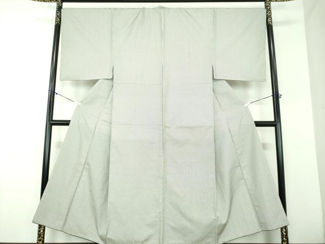 平和屋着物●男性 お召 吉野間道 正絹 逸品 DABD1208ps