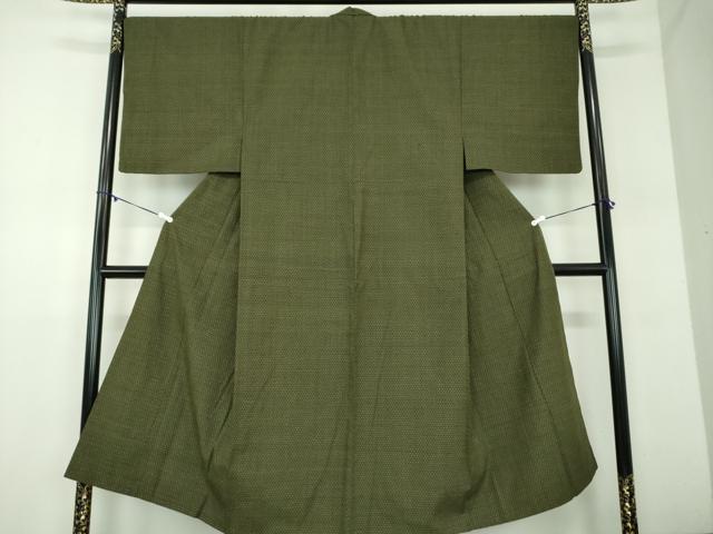 平和屋着物●男性 紬 絣絵 大丸扱い 正絹 逸品 DABD1210ps