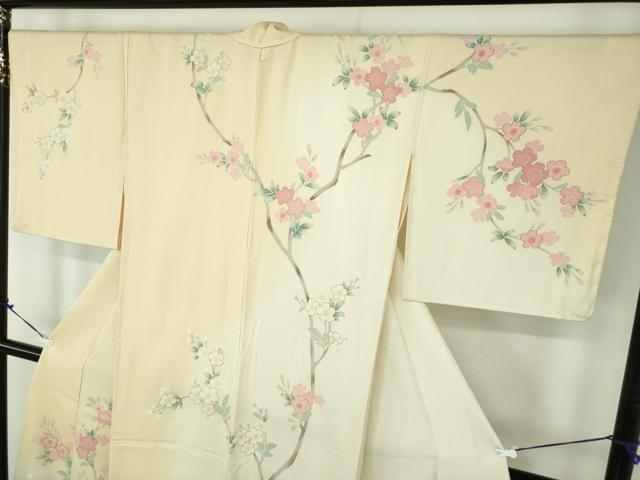 平和屋着物●中国三大刺繍 相良刺繍 訪問着 流水鴛鴦桜 暈し染め 金彩 正絹 逸品 DABD1224ps