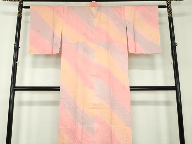 平和屋着物●上質な長襦袢 無双仕立て 絞り 辻が花地紋 暈し染め 正絹 逸品 未使用 DABD1231ps