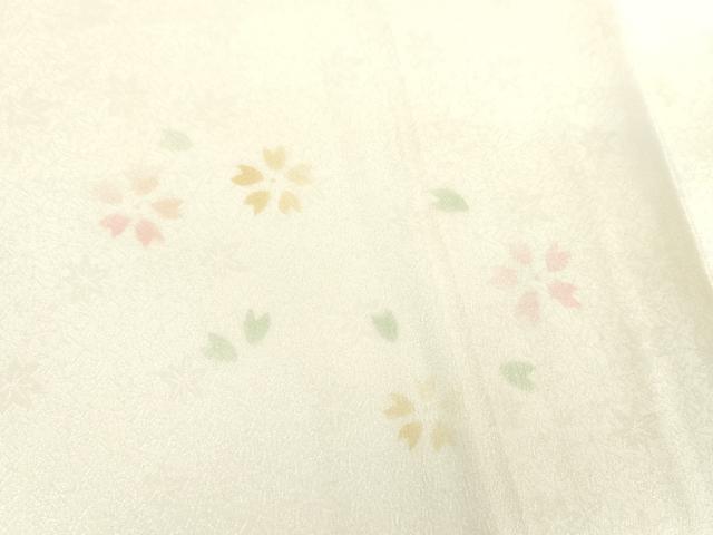 平和屋着物●上質な長襦袢 袷 舞桜 暈し染め 正絹 逸品 未使用 DABD1232ps
