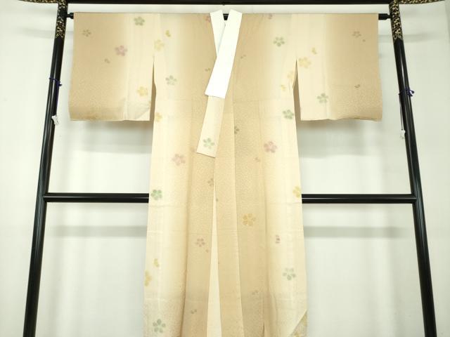 平和屋着物●上質な長襦袢 無双仕立て 作家物 夢もよう 舞梅 暈し染め ますいわ屋扱い 正絹 逸品 未使用 DABD1234ps