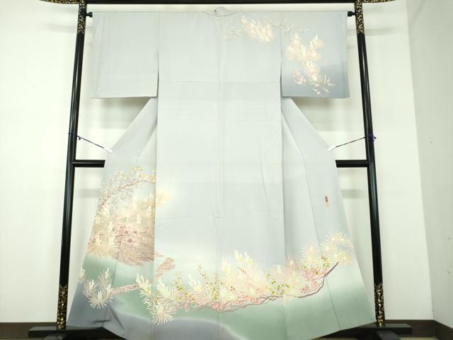 平和屋着物●本場加賀友禅作家 杉浦伸 訪問着 天の橋立 暈し染め 正絹 逸品 DABD1266ps
