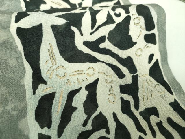 平和屋着物●全通柄九寸名古屋帯 鳥獣人物花間道 正絹 逸品 未使用 DABD1275ps
