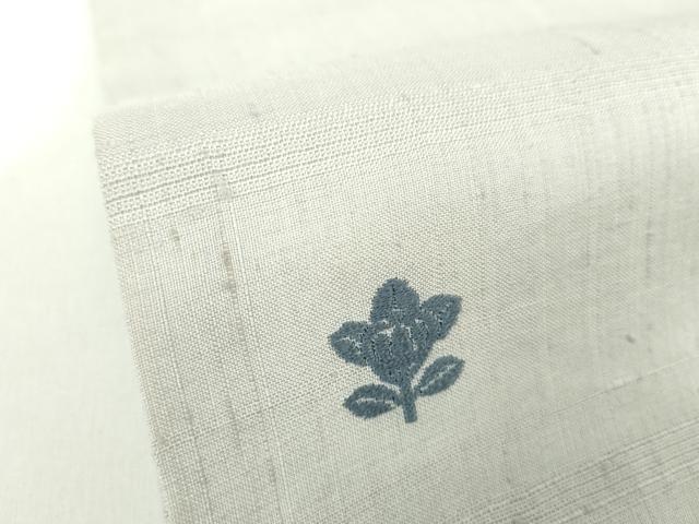 平和屋着物●九寸名古屋帯 生紬 ワンポイント 薄紫色 正絹 逸品 DABD1292ps