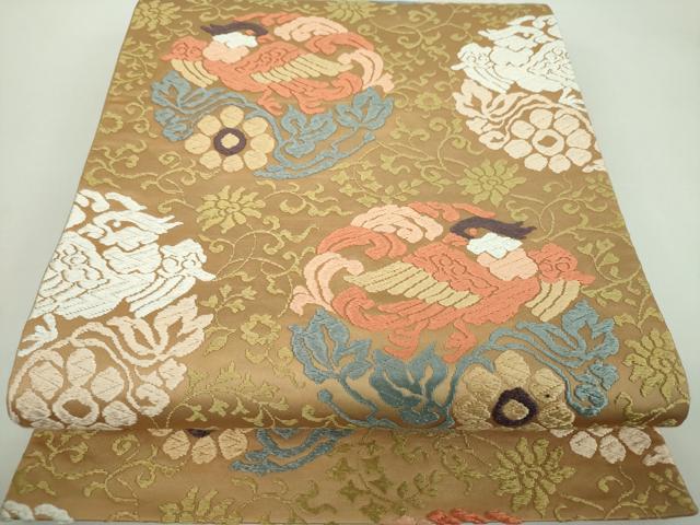 平和屋着物○西陣 河合美術織物謹製 六通柄袋帯 藤の木錦 松竹梅