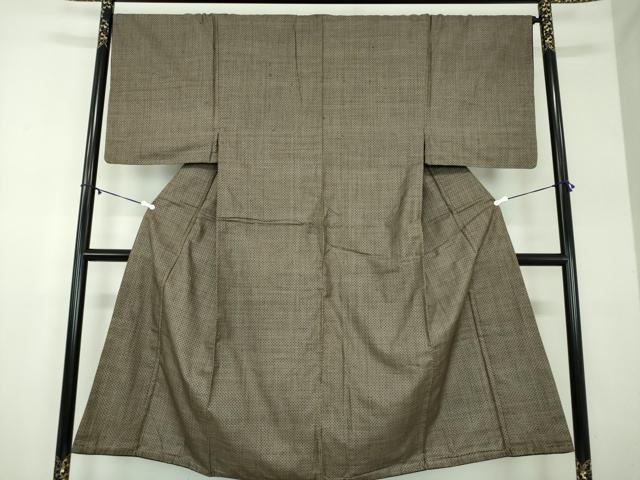 平和屋着物●男性 本場大島紬 割り込み絣 間道 正絹 逸品 DABD1406ps