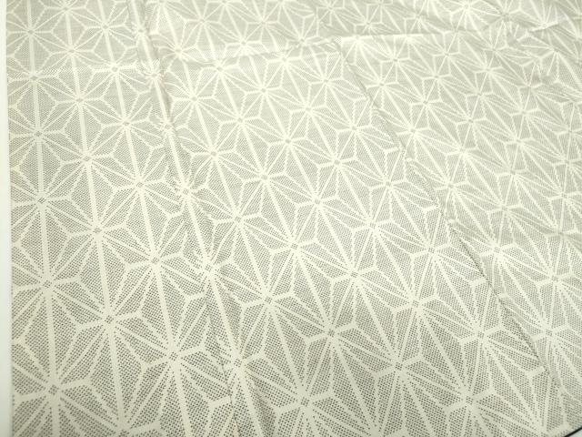 平和屋着物●本場大島紬 白大島 7マルキ 麻の葉文様 正絹 逸品 DABD1414ps