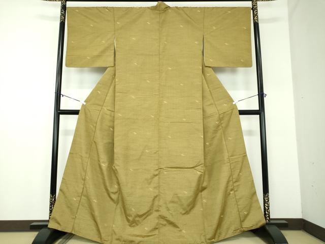 平和屋着物●上質な紬 琉球絣文様 正絹 逸品 DABD1417ps