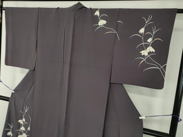 平和屋着物●本加賀友禅作家 藤村建雄 訪問着 草花文 正絹 逸品 DABD1425ps