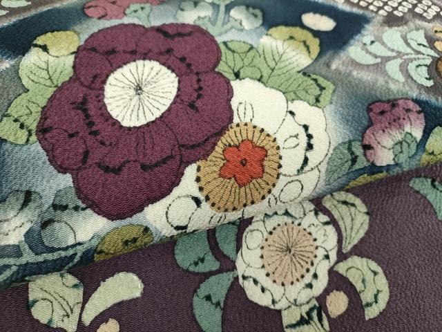 平和屋着物●九寸名古屋帯 作家物 絞り 辻が花 鬼しぼ縮緬 正絹 逸品 DABD1476ps