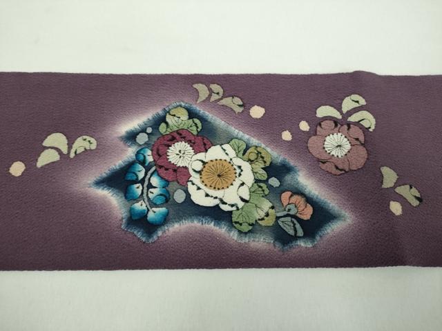 平和屋着物●九寸名古屋帯 作家物 絞り 辻が花 鬼しぼ縮緬 正絹 逸品 DABD1476ps