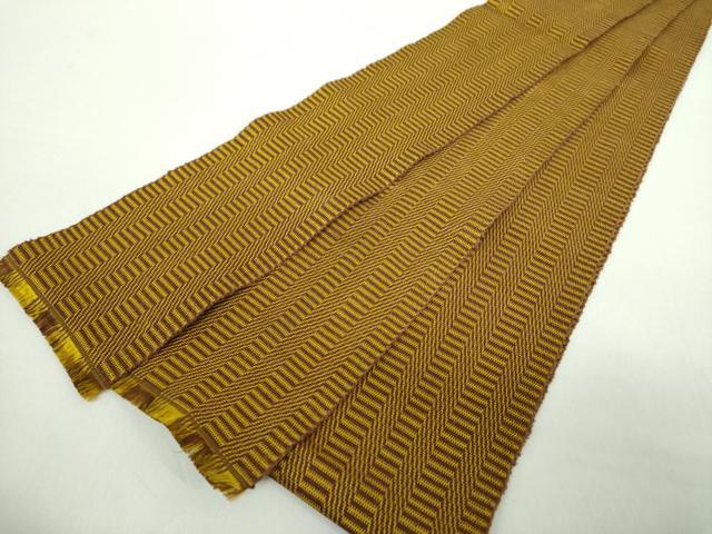 平和屋着物●男性 本場黄八丈 角帯 間道 正絹 逸品 DABD1505ps
