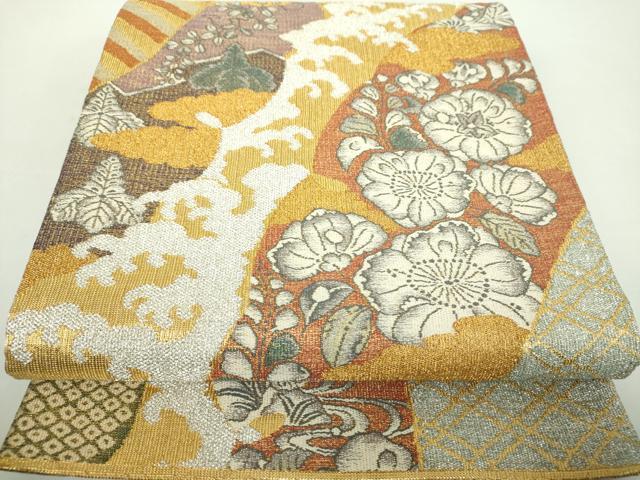 平和屋着物●西洞院辻が花 大脇一心 六通柄袋帯 辻が花 金銀糸 正絹 逸品 DABD1551ps