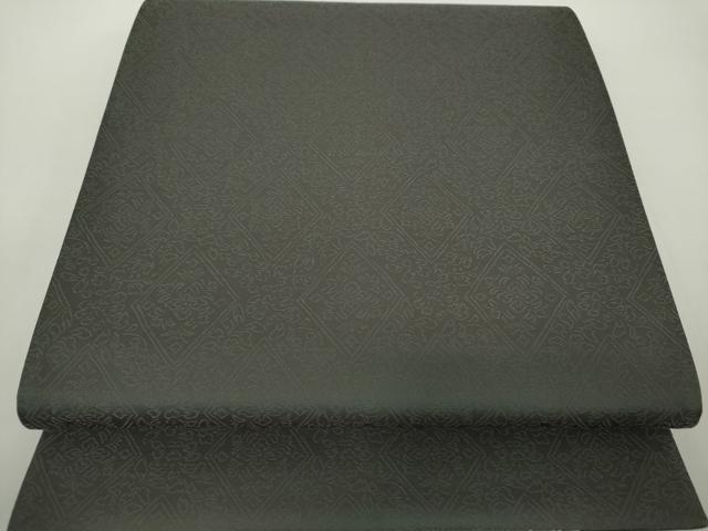 平和屋着物●両面 六通柄袋帯 幾何学文様 金糸 正絹 逸品 DABD1568ps