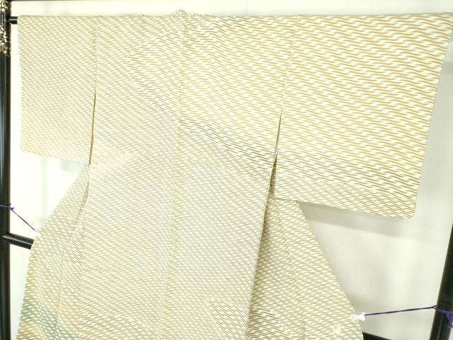 平和屋着物●日本工芸会正会員 型絵染作家 伊砂久二雄 訪問着 霞文 小田急百貨店扱い 正絹 逸品 DABD1575ps