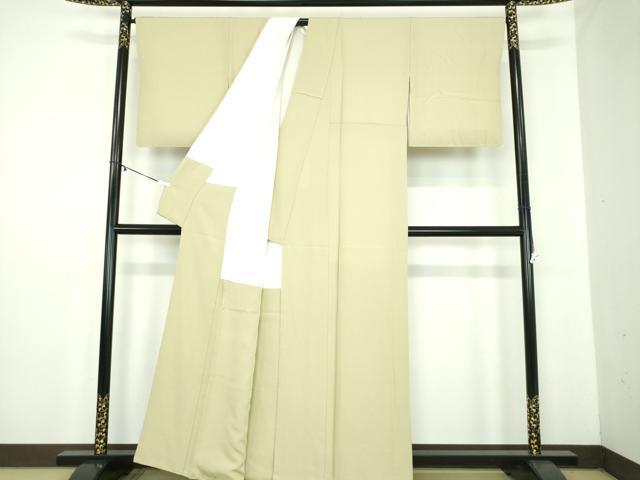 平和屋着物●上質な色無地 抹茶色 正絹 逸品 未使用 DABD1588ps