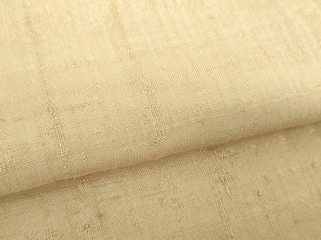平和屋着物●上質な長襦袢 単衣 生紬 白橡色 正絹 逸品 DABD1597ps