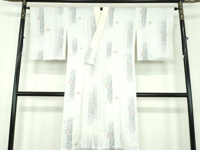 平和屋着物●上質な長襦袢 無双仕立て 半衿刺繍 秋草文 暈し染め 正絹 逸品 未使用 DABD1602ps