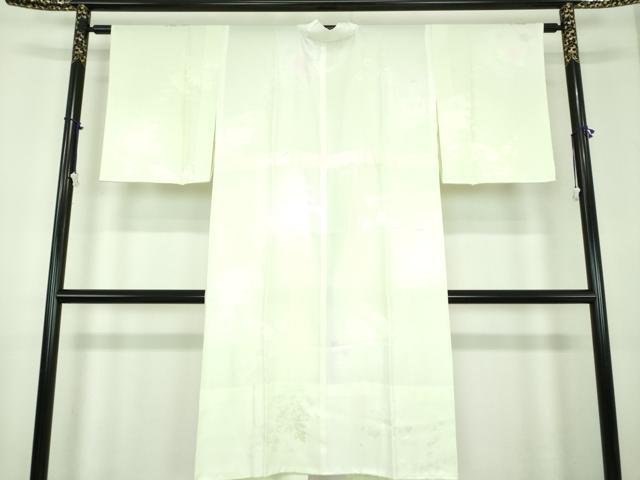 平和屋着物●上質な長襦袢 半衿刺繍 短冊花地紋 暈し染め 正絹 逸品 DABD1605ps
