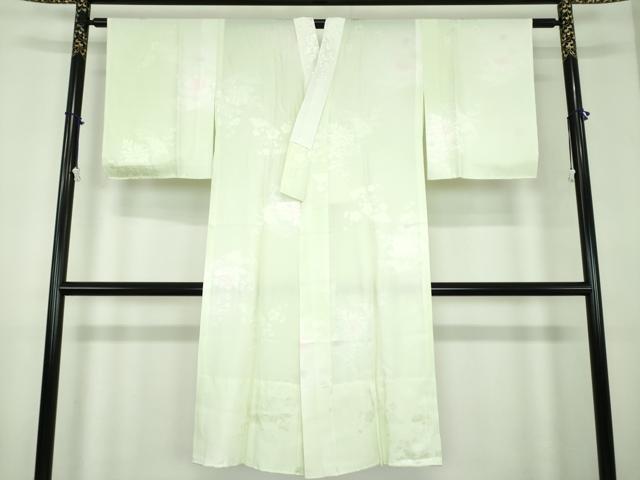 平和屋着物●上質な長襦袢 半衿刺繍 短冊花地紋 暈し染め 正絹 逸品 DABD1605ps