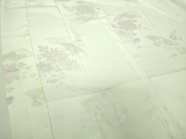 平和屋着物●上質な長襦袢 半衿刺繍 短冊花地紋 暈し染め 正絹 逸品 DABD1605ps