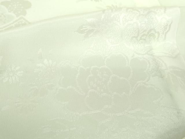平和屋着物●上質な長襦袢 半衿刺繍 短冊花地紋 暈し染め 正絹 逸品 DABD1605ps