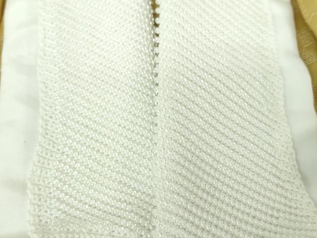平和屋着物●上質な長襦袢 無双仕立て 市松地紋 桑染色 正絹 逸品 未使用 DABD1606ps