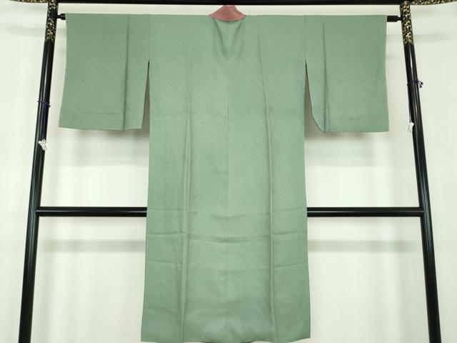 平和屋着物●上質な長襦袢 袷 半衿刺繍 斜線地紋 正絹 逸品 未使用 DABD1610ps
