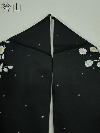 平和屋着物●上質な小紋 辻が花 黒地 正絹 逸品 DABD1613ps