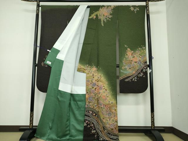 平和屋着物●豪華振袖 絞り 辻が花 暈し染め 金彩 金通し地 やまと誂製 正絹 逸品 DABD1620ps