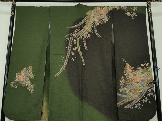 平和屋着物●豪華振袖 絞り 辻が花 暈し染め 金彩 金通し地 やまと誂製 正絹 逸品 DABD1620ps