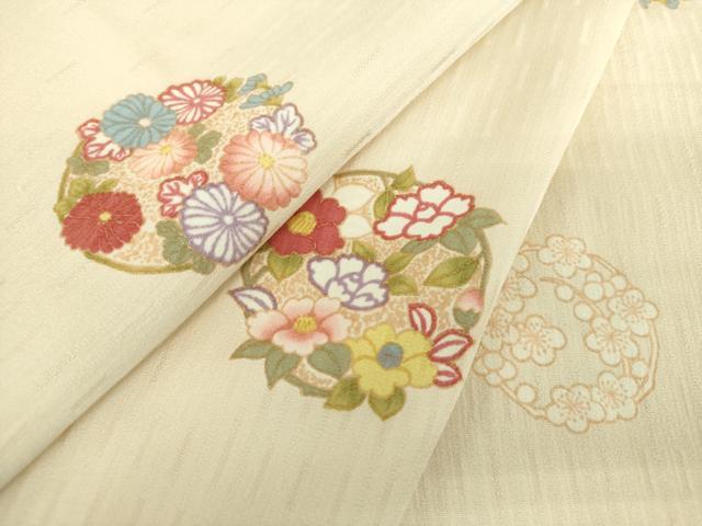 平和屋着物●上質な小紋 花丸文 金彩 正絹 逸品 DABD1621ps