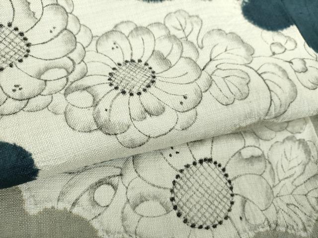 平和屋着物●訪問着 背抜き仕立て 紬地 絞り 手描き 辻が花 正絹 逸品 未使用 DABD1630ps