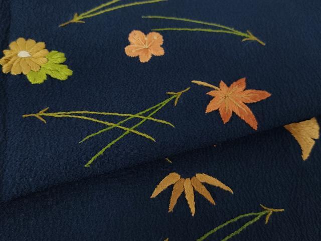 平和屋着物●洗える最高級着物 <英>はなぶさ謹製 中国三大刺繍 相良刺繍 総刺繍 訪問着 吹き寄せ文 逸品 DABD1652ps