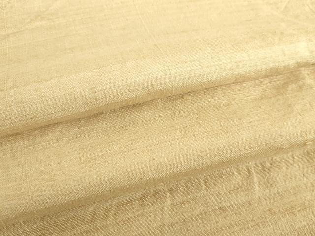平和屋着物●結城紬 色無地 枯色 正絹 逸品 DABD1681ps