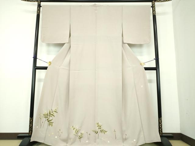 平和屋着物●中国三大刺繍 相良刺繍 色留袖 作家物 吹き寄せ文 蕨 正絹 逸品 DABD1685ps